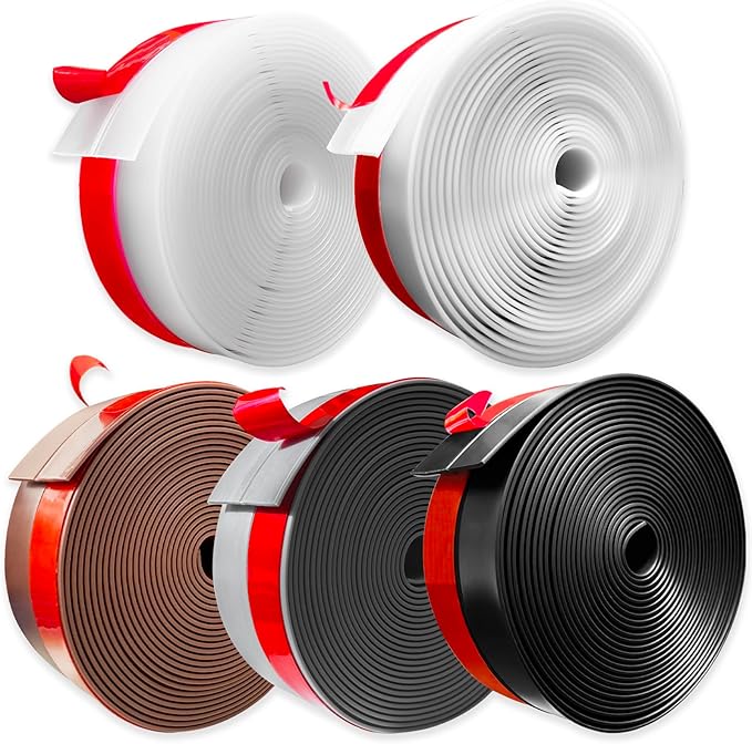 Silicone Weather Stripping, Door Draft Stopper Window Seal Strip for Gaps of Door & Windows, Garage Door Under Bottom, Sealing Tape Shower Doors Sweep (Gray, 2 inch x 20 Ft.)