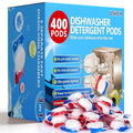 400 Count Dishwasher Pods, No Pre-Rinse Dishwasher Detergent Soap On Stain and Grease, Leaving a Virtually Spotless Shine,Dishwasher Detergent for Deep Cleaning