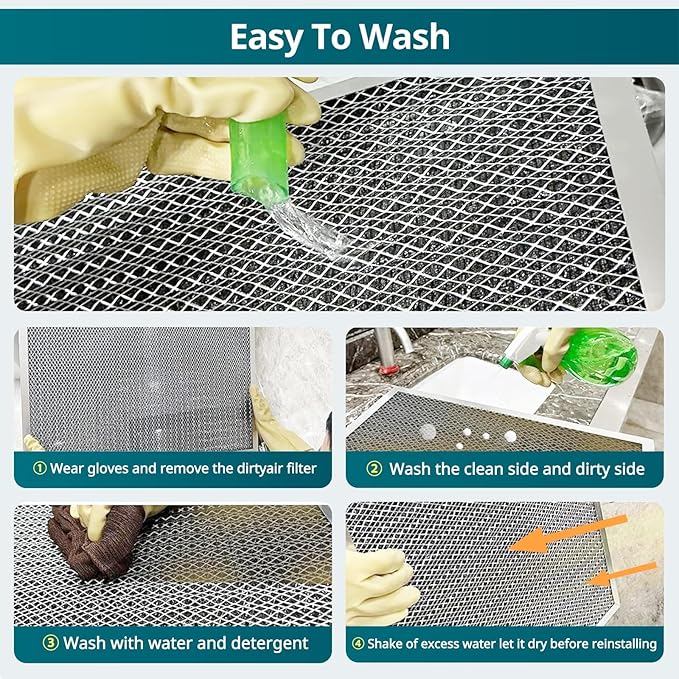 Torjim 12x20x1 MERV8 Washable Reusable Electrostatic Air Filter, AC/HVAC Furnace Filter, Breathe Fresher, Easy Install