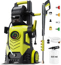 2026Upgraded Pressure Washer 5000PSI with Adjustable Touch Screen 8 Level, 34" Tall, 4 Quick Connect Nozzles,Inlet Hose&Filter&500mlFoam Cannon for Cars/Fences/Driveways/Home Cleaning,Yellow