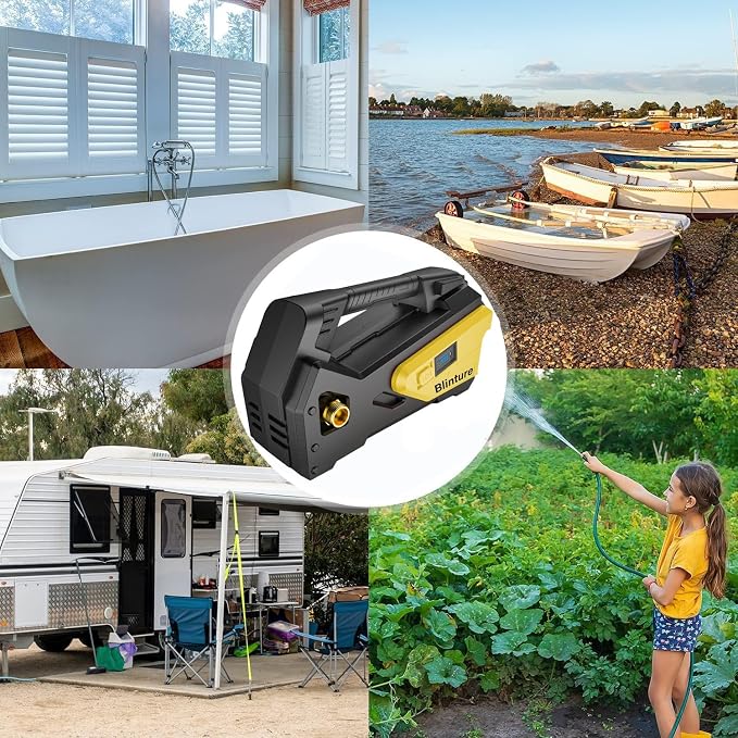Battery Powered Water Transfer Pump, Cordless Power Washer Compatible DeWalt 18-20V, 2Ah-5Ah Battery, Cordless Water Pump, Self-Priming RV Water Pumps, Pressure Pump 50FT Head(Not include Battery)