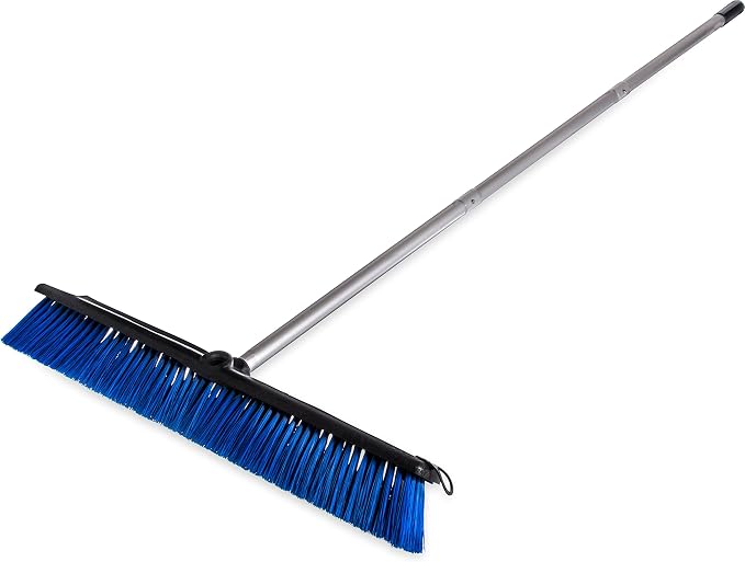 SPARTA Sweep Complete Floor Sweep with Squeegee for Catering, Buffets, Restaurants, Stainless Steel, 24 Inches, Blue - (Pack of 6)