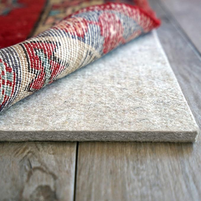 RUGPADUSA - Eco-Plush - 7'6" x 9'6" - 3/8" Thick - 100% Felt - Extra Cushioned Rug Pad - Available in 3 Thicknesses, Many Custom Sizes