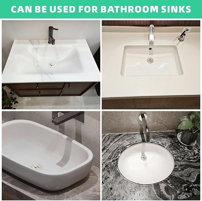 All Metal Pop-Up Stopper(1 Pack，Chrome) Bathroom Sink Drain Strainer Hair Catcher 304 Stainless Steel Filter Basket Brass Bullet Core for Washbasin with a Drainage Outlet of Size 1.1"-1.5"
