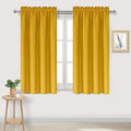 DWCN Yellow Room Darkening Blackout Curtains - Thermal Insulated Privacy Energy Saving Window Curtain Drapes 42 x 45 inch Length, Set of 2 Bedroom Living Room Curtains