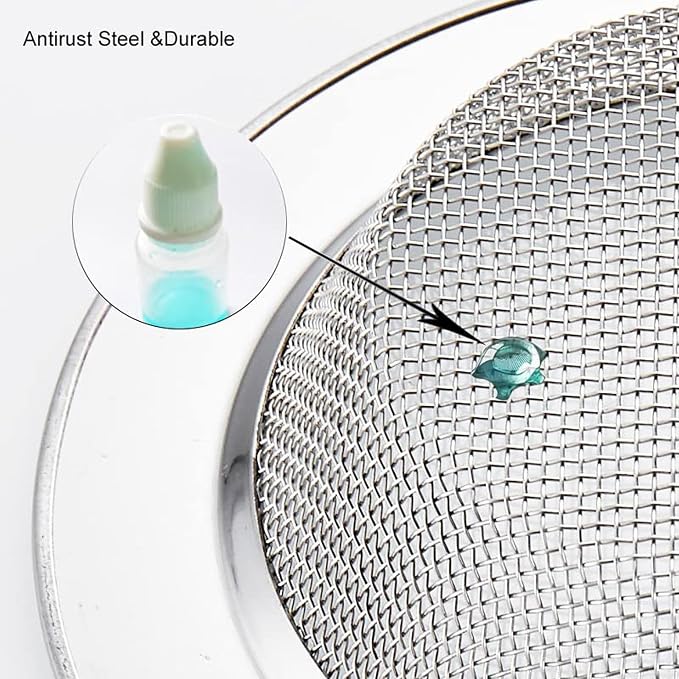 2-Pack Kitchen & Bathroom Sink Drain Strainers I 4.5 Inch Bathroom Drain Hair Catcher & Kitchen Sink Strainer with 2.75" Bowl Area I Kitchen Sink Stopper Drain Cover I Kitchen Sink Strainer Basket