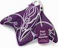 Swimming Pool & Swim Spa Scum Absorber - Purple Oil Absorbing Stingray, Reusable Floating Sponge Soaks Up Oil Makeup Lotion from Pool Surface, Machine Washable