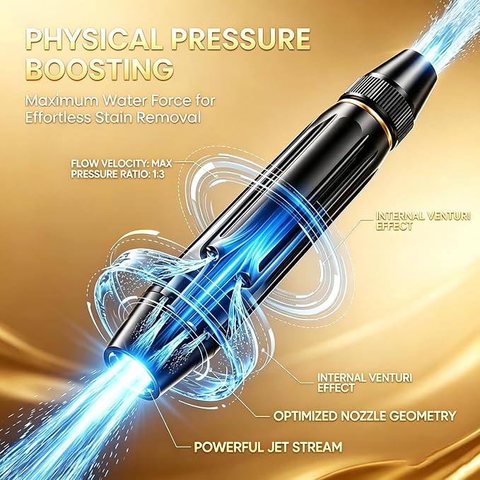 Home High-Pressure Car Wash Water Gun, 2026 Upgraded Car Wash Water Gun Garden Hose Sprayer, Adjustable Spray Patterns, for Watering Plants and Vegetables, and Car Washing