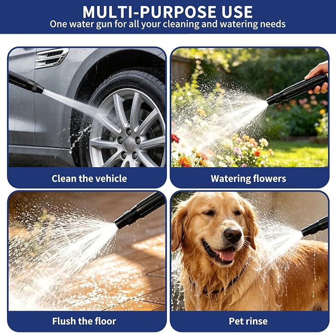 24 Pcs Heavy Duty Adjustable Twist Hose Nozzle Jet Sweeper Nozzle，Home High Pressure Car Wash Water Gun，Pressure Power Washer Lance Wand Gun for Garden Hose & Outdoor Cleaning