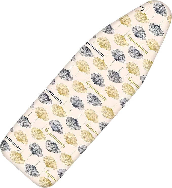 Ironing Board Cover with Two 5MM Thick Feltpads,15"x48"Heat Resistant Replacement Ironing Board Cover and Pad,Fits Standard Ironing Boards,Durability and Easy to Install