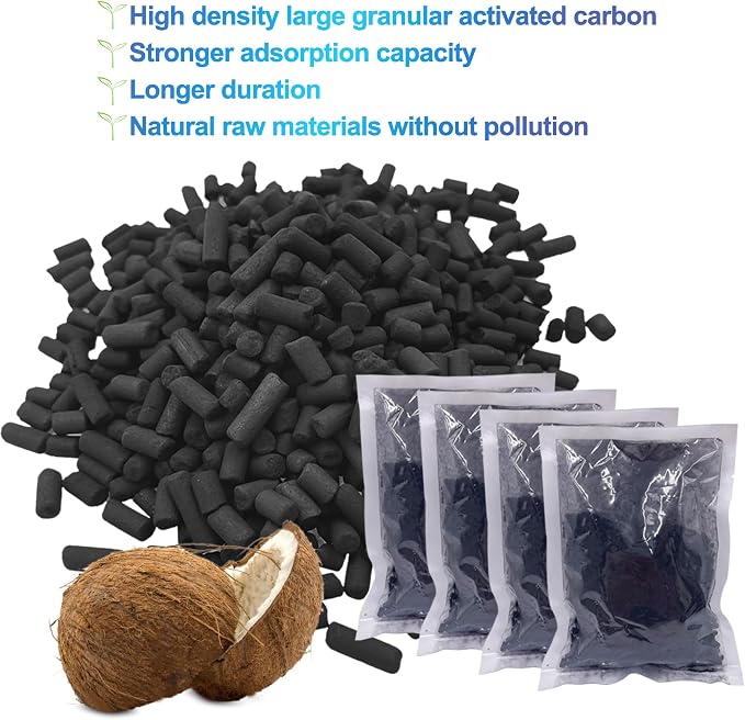 4 Pack Odor Absorbing Carbon Filter Refills for Lomi Smart Waste Composter | 12-month Supplement, Replacement Activated Charcoal Filters Compatible with Kitchen Electric Countertop Compost Bin