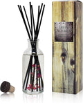 Reed Diffuser Set, Amber & Lavender - Bathroom Shelf Décor | (AWAKEN and RENEW) Mind & Body Aromatherapy Collection, Essential Oil Botanical Diffusing Room Scent