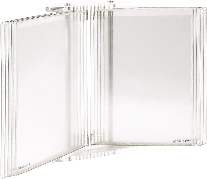 Tarifold Acrylic Desktop Reference Display System, 20 Pockets, Clear