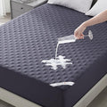 BEDLORE Waterproof Mattress Protector, King Size Noiseless Mattress Pad with Deep Pocket 6"-18" Depth, Soft Breathable Bed Mattress Cover Washable for Home, Bedroom, Hotel (Navy Blue)