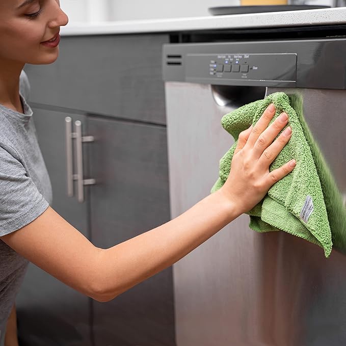 The Amazing Eco Cloth That Cleans Virtually Any Surface with Only Water. No More Paper Towels Or Toxic Chemicals. 4-Pack (14x14, Lavender)
