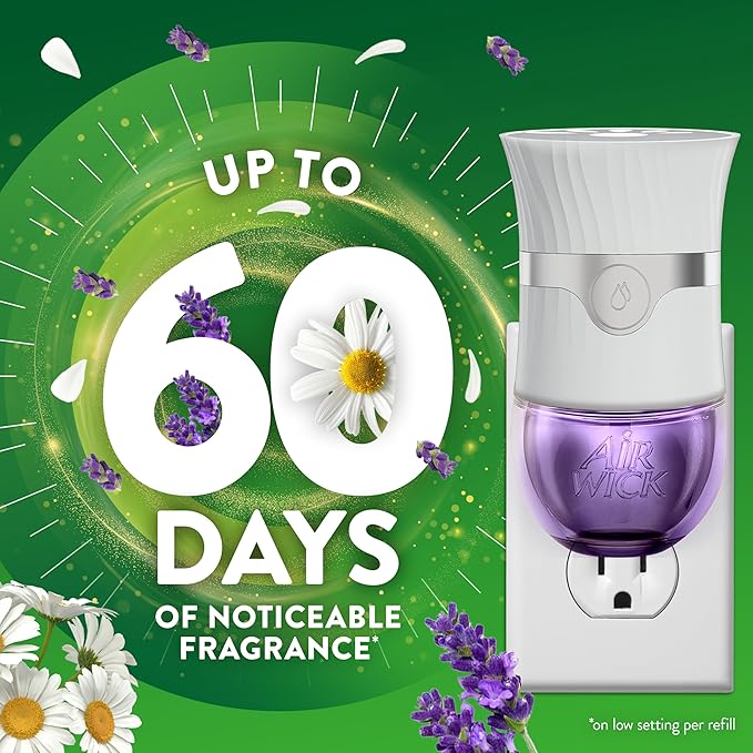 Air Wick Plug in Scented Oil Refill, 3ct, Lavender & Chamomile, Air Freshener, Essential Oils