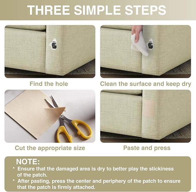 Canvas Repair Tape 4×70 Inch Waterproof Self-Adhesive Fabric Repair Patch for Repairing Boat Covers,Tents,Patio Umbrellas,Car Seats,Luggage,Sofas.(Light Khaki)