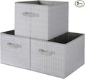 WUIKE Closet Storage Bins, Trapezoid Storage Boxes with Handles, Fabric Storage Baskets for Organizing Clothes, Sheets, Blankets, Decorative Storage Bins (Dark Gray, Extra Large)