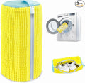 Shoe Washing Machine Bag,Laundry Shoe Bag for Washer and Dryer,Reusable Shoe Cleaning Bag for Sneakers,Tennis Shoes,With Self-locking Zipper, Microfiber Inside,Include Shoe Bag (Lite Yellow - 1 Pack)