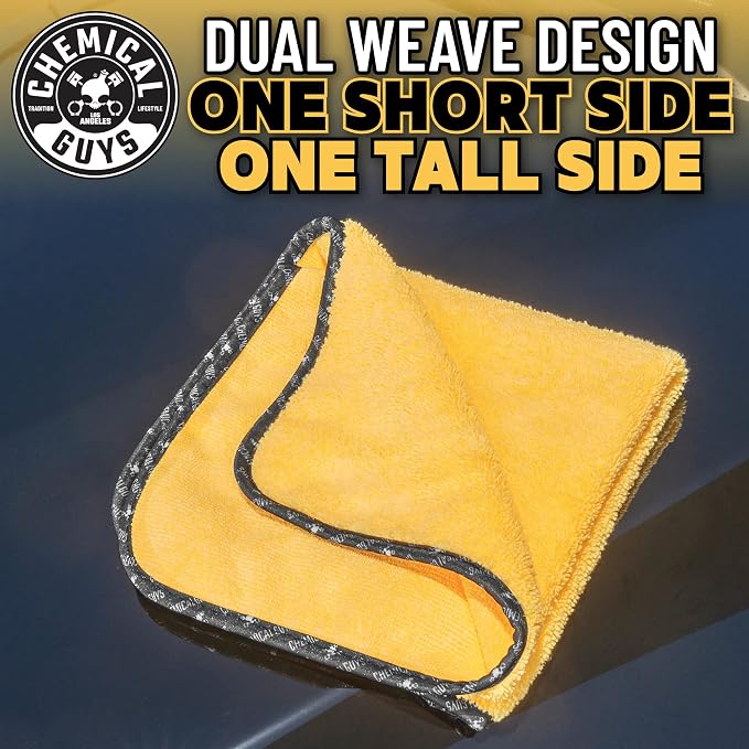 Chemical Guys, Professional Microfiber Towels, 24 x 16 in, Gold, 6 Pack | Ultra-soft, scratch-free towels to buff wax, dry panels and clean glass and interiors, machine washable
