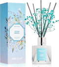 Reed Diffuser Set,3.38 fl oz (100 ml) - Ocean Breeze Oil Diffusers with 8 Reed Sticks, Home Fragrance Reed Diffuser for Bathroom Shelf Decor