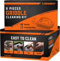 Griddle Cleaning Kit for Blackstone, Non-Scratch Scouring Pads for Kitchen | 10 Scrubber Pads and 2 Handles