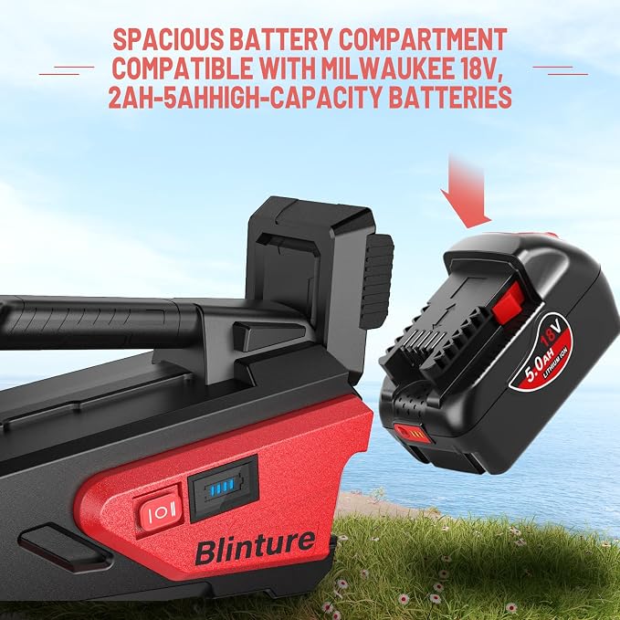 Battery Powered Water Transfer Pump, Cordless Power Washer Compatible Milwaukee 18V, 2Ah-5Ah Battery, Cordless Water Pump, Self-Priming RV Water Pumps, Pressure Pump 50FT Head(Not include Battery)