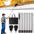 Gutter Cleaning Tools from The Ground - 12.7FT Long Adjustable gutter Cleaner & Brush, No Ladder Needed | Gutter Clean Out Tool Makes it Easy To Clean Leaves, Branches And Debris from Gutters