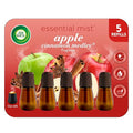 Air Wick Essential Mist Refill, 5 ct, Apple Cinnamon Medley, Essential Oils Diffuser, Air Freshener