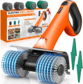 Electric Grill Brush - Dual Rotating Heads Cordless BBQ Grill Cleaner, 450 RPM Motorized Power Grill Cleaning Brush with LED Light, 6-Piece Replaceable Brush Set Safe for Most Outdoor Grill Grates