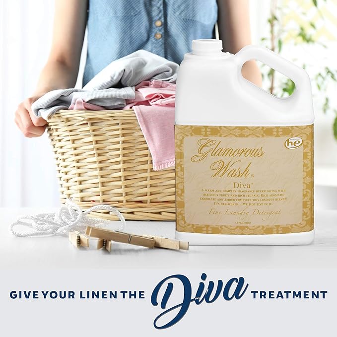 Tyler DIVA Glamorous Wash Laundry Detergent - 1 Gallon - With Olivi Stain Remover Pen - Fresh Scented Sachet - Laundry Detergent For Washing