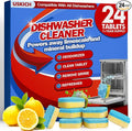 Dishwasher Cleaner And Deodorizer Tablets 24 Pack,Deep Cleaning Descaler Pods for Dish Washer,Lemon Scented Dish Washer Machine Tablets for Limescale,Mineral Buildup, Odor,Septic Safe- 1 Year Supply