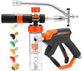 RIDGE WASHER Power Washer Gun Mini Foam Cannon with Dual Connector, 200 ML | No Dilution Required, Stainless Steel Gun for Foam Blaster, 1/4" Quick Connect, 4000 PSI
