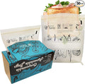 Compostable Food Storage Bags, Resealable Sandwich Bags, 50 Count, 6.7 x 6.8 inches, Extra Thick and Reusable, Eco-Friendly, Certified US BPI ASTM D6400 Europe OK Compost