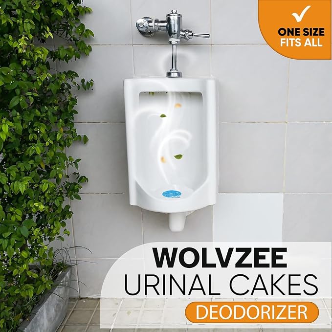 Urinal Screen Deodorizer (15 Packs) with 30 Gloves | 3 Fresh Scents, Ocean,Orange, Lemon|Urinal Cakes |Anti-Splash - Odor Protection for Toilets in Bathroom Restaurant Office Stadium School
