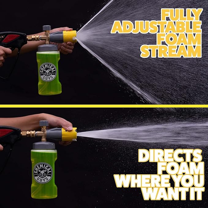 Chemical Guys, Big Mouth Foam Cannon & Blueberry Snow Foam Wash Soap Kit | Pressure-washer foam cannon paired with blueberry snow foam soap for thick, clinging, scratch-free suds
