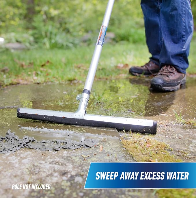 Unger AquaFlex 18" Floor Squeegee, Uneven Surface, Professional | Flexible blade conforms to uneven & irregular floor surfaces; professional-grade construction
