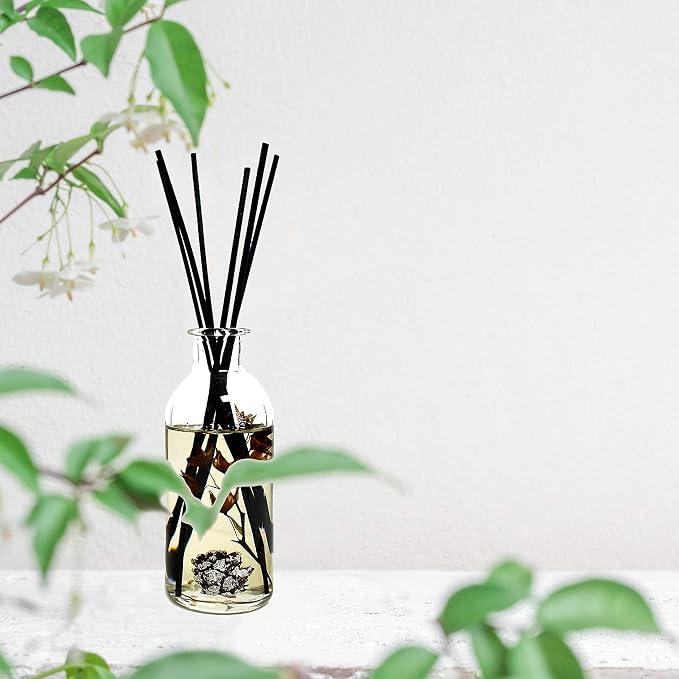 Reed Diffuser Set, Mountain Air - Bathroom Shelf Décor | Scented & Room Freshener, Golden Apples, Birch Wood, Fennel, Pear Eucalyptus, Mint & Aromatic Sage, Decorative Botanicals