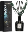 Black Forest Reed Diffuser, 6.76 oz | Real Dried Eucalyptus Leaves, 8 Reeds, Long-Lasting Essential Oil, Home Fragrance, Bedroom or Bathroom Décor