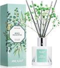 Reed Diffuser Set,3.38 fl oz (100 ml) - Moss Eucalyptus Oil Diffusers with 8 Reed Sticks, Home Fragrance Reed Diffuser for Bathroom Shelf Decor
