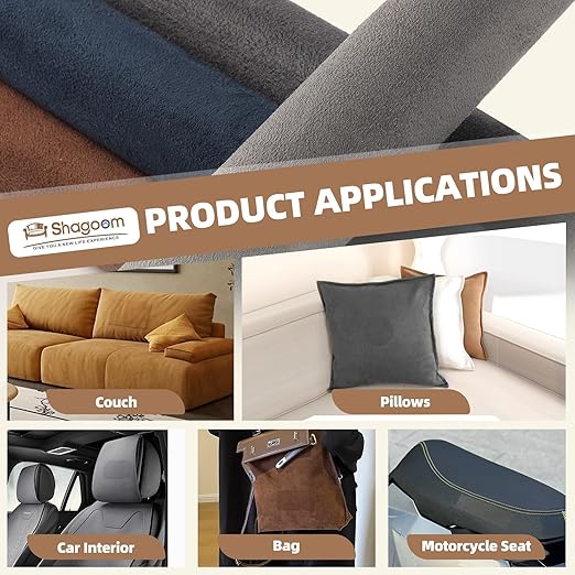 Suede Repair Patch, Large Fabric Repair Tape, Self-Adhesive Patches for Furniture, Couch, Sofa, Car Interior, Shoes, Hand Bag, Clothing (Coffee, 3.5X79 Inch)