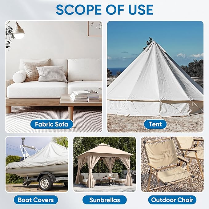 Oversized Canvas Patch 16 "x31, Self-Adhesive Waterproof Canvas Patch Set for Repairing Tents, Couch, Boat Covers, Camping Chairs, Awnings, Car Seats.(Black)
