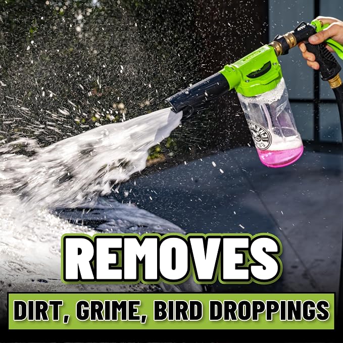 Chemical Guys, Foam Blaster 6 Foam Gun & Chenille Wash Mitt Kit, 2-Piece | Foam gun connects to any garden hose for thick suds, paired with a scratch-free chenille mitt for safe washing