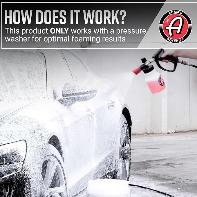 Adam's Polishes Premium Foam Cannon - Soap Sprayer for Car Wash | Sprayer Cannister for Pressure Washer 1/4" Quick Disconnect