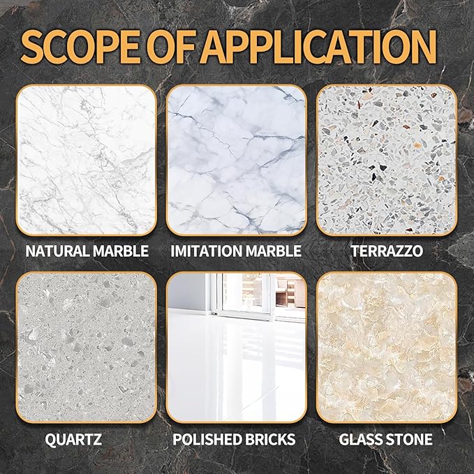 Marble Polishing Paste, Professional Marble Cleaner & Quartz Polish, Stone Sealer & Protector for Countertops, Floors, and Walls – Marble Polishing Compound Kit, 2.2LB (1 Piece)
