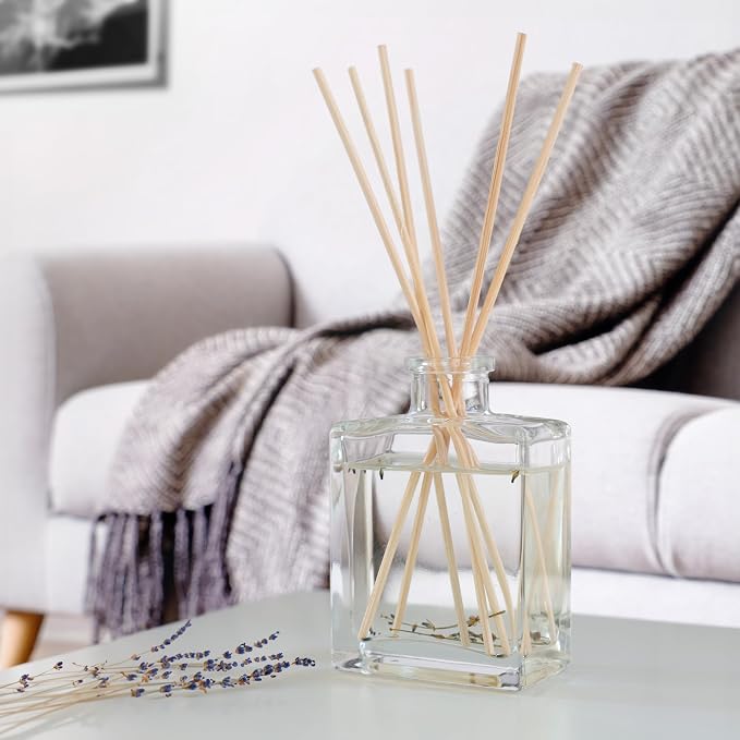 Reed Diffuser Set, Lilac Blossoms - Bathroom Shelf Décor | Made with Essential Oils & Real Botanicals, Lily of The Valley, Violets & Lilac, Made in the USA