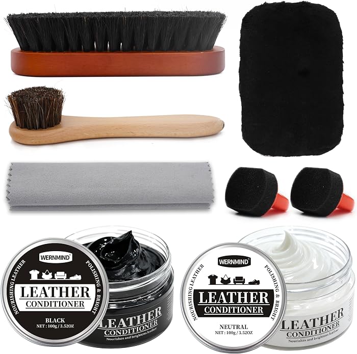 Black Neutral Shoe Polish Kit Boots Leather Conditioner Shoe Shine Cream