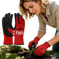2 Pairs garden gloves work gloves with grip working gloves,Breathable latex dipped gloves,Suitable for garden weeding, construction, outdoor, warehouse handling, etc.