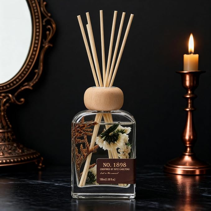 No. 1898 Hotel Collection Reed Diffuser, 3.38 Fl Oz | Inspired by Ritz Carlton;Long-lasting Fragrancefor Home, Bathroom or Office,Elegant Gift-ready Decor