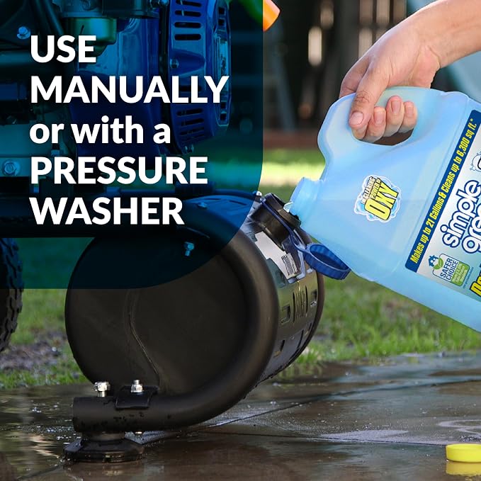 Simple Green Oxy Solve Deck and Fence Pressure Washer Cleaner, Colorless to Pale Straw, Unscented, 128 Fl Oz (Packaging May Vary)